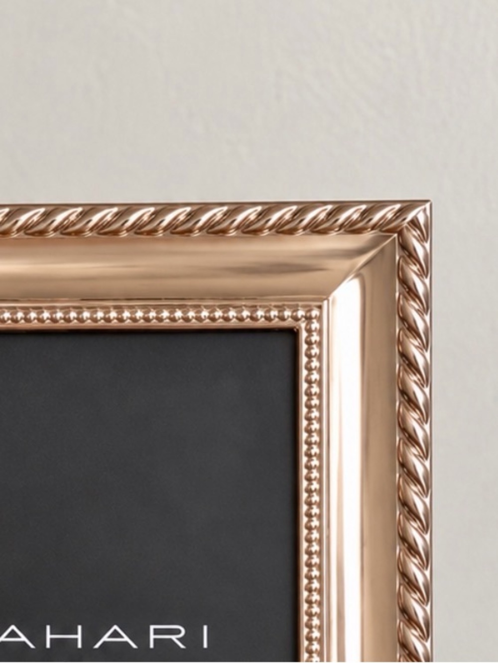 Tahari Rose Gold Rope-Edge Photo Frame - Picture 2 of 3